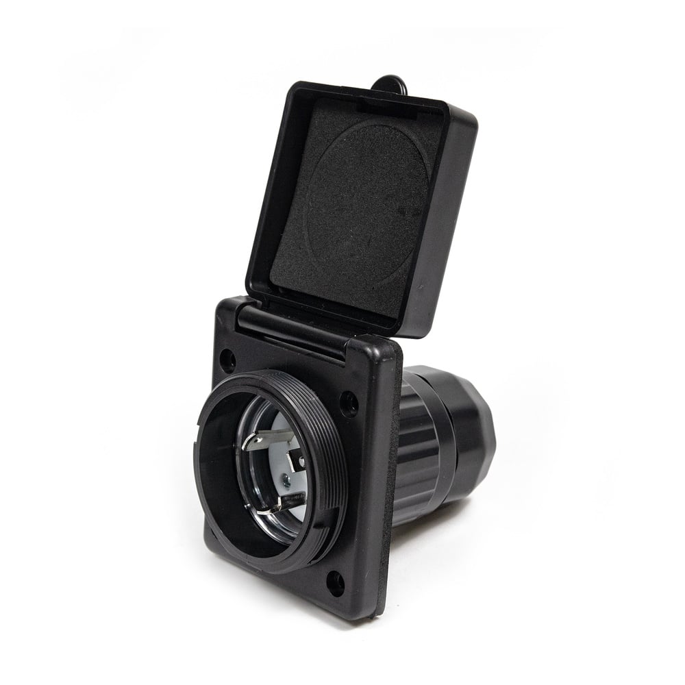 Electric World 30A RV Inlet in Black, ETL Certified Twist-Lock