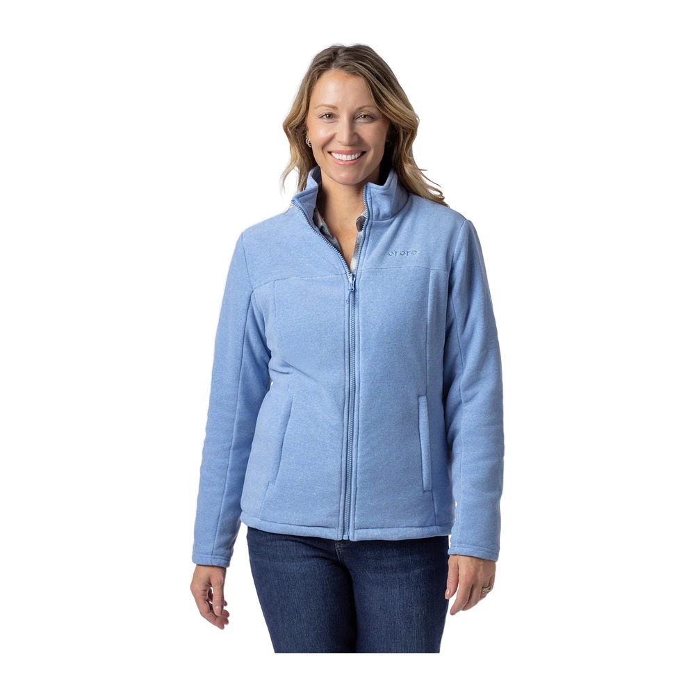 River Ridge Women's Heated Fleece Liner Jacket with Rechargeable Battery in Blue