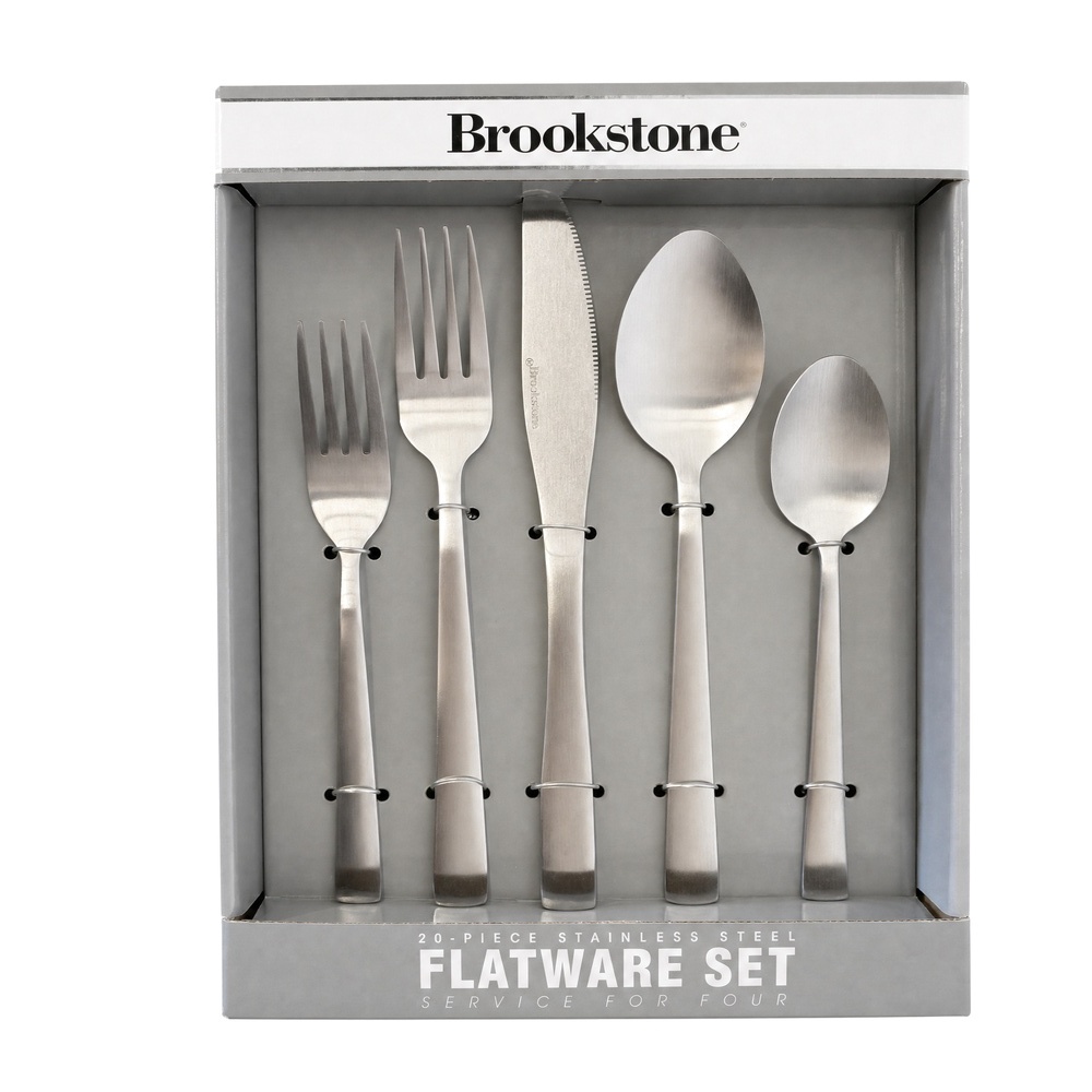  20-Piece Stainless Steel Flatware Set - $11.47 at Overton's