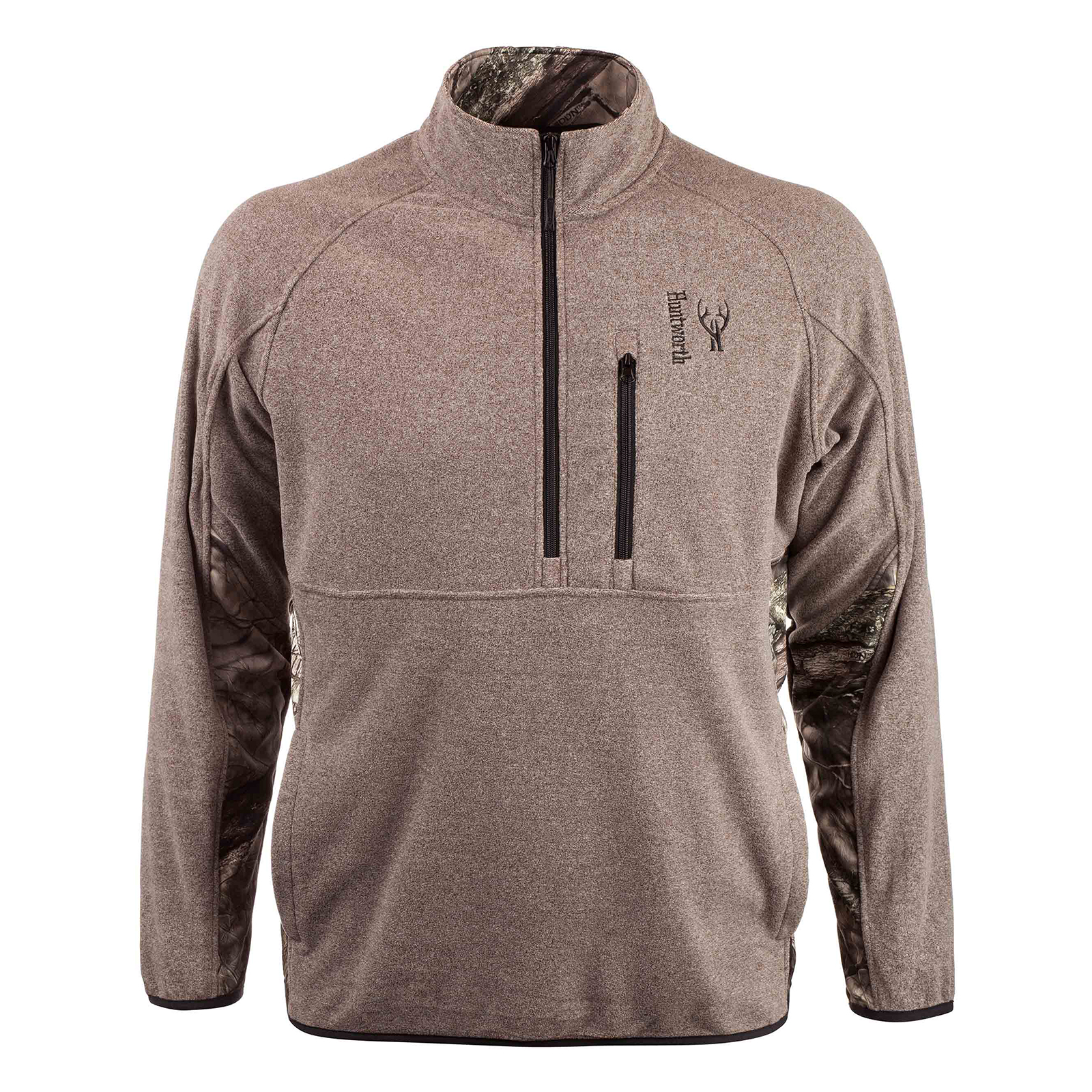 メンズウェア 8gshoot FLEECE HALFZIP PULLOVER Huntworth Men's Heather Tricot Fleece Half-Zip Pullover