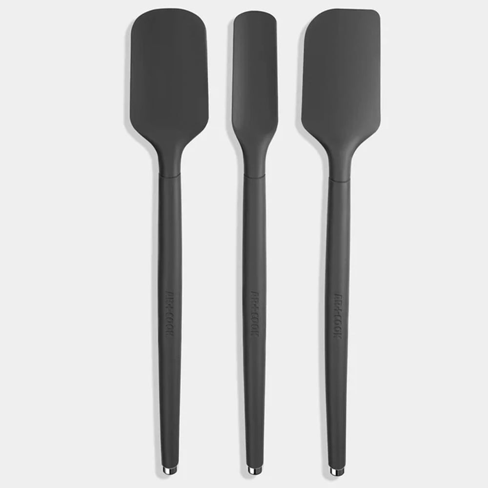 3 Piece Silicone Spatula Set in Charcoal