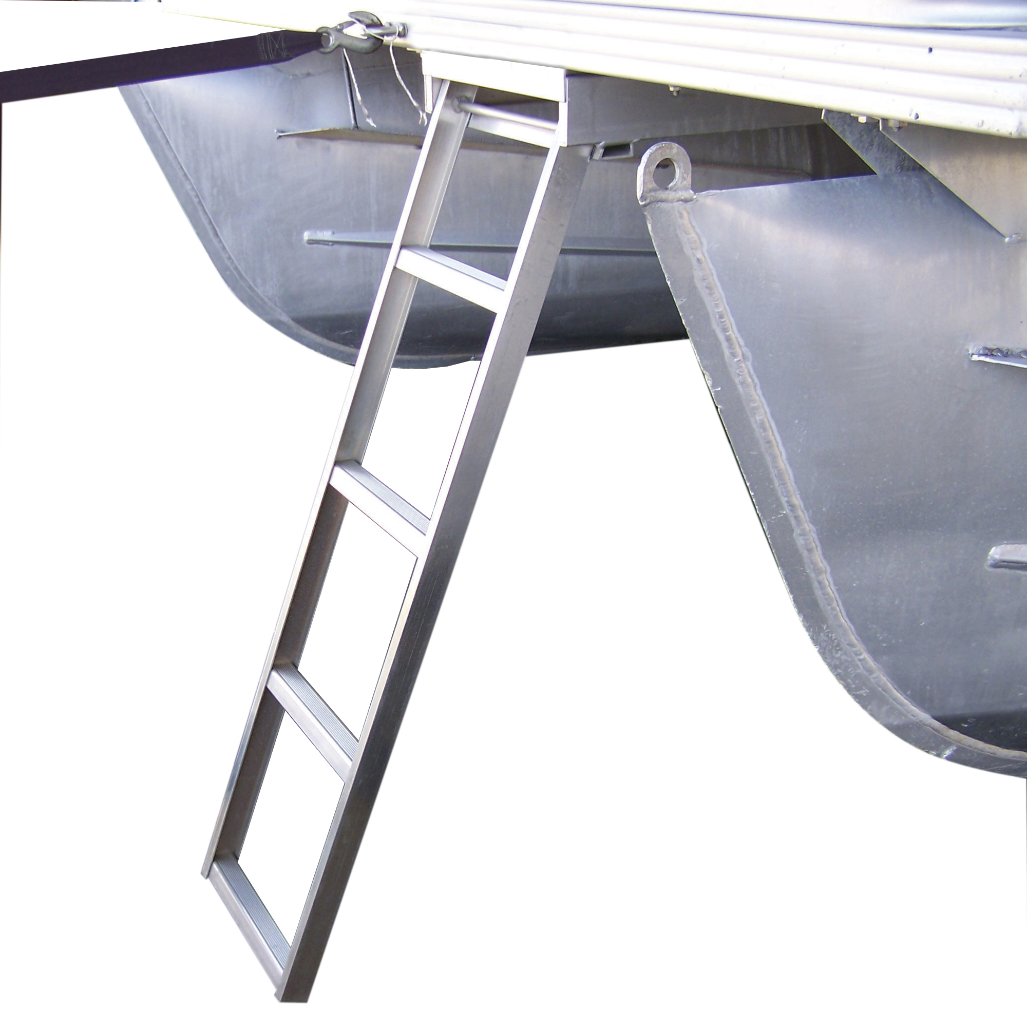 Under Deck 5-Step Pontoon Boat Ladder For Flat Front Decks Only
