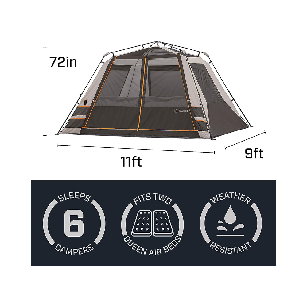 Bushnell 6 Person Outdoorsman Instant Cabin Tent