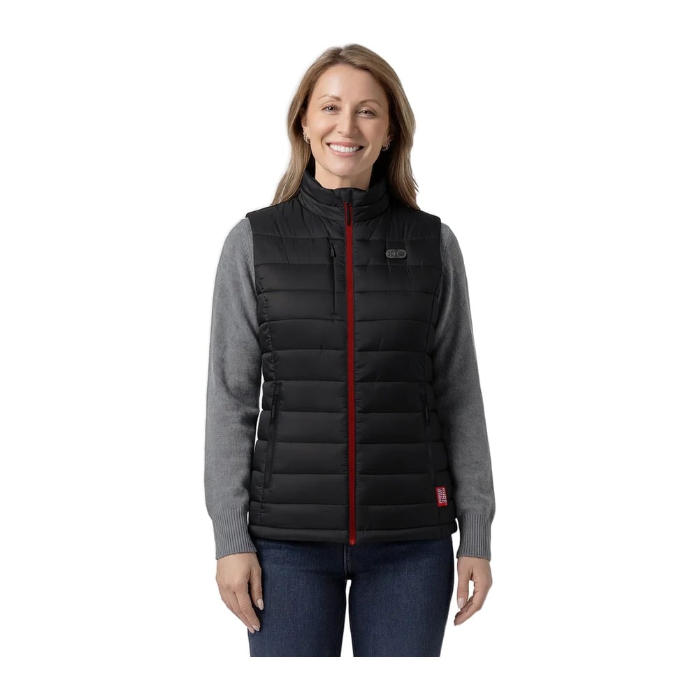 SureWarm Women's 6-Zone Dual-Control Classic Pro Heated Vest w/ Rechargeable Battery in Black