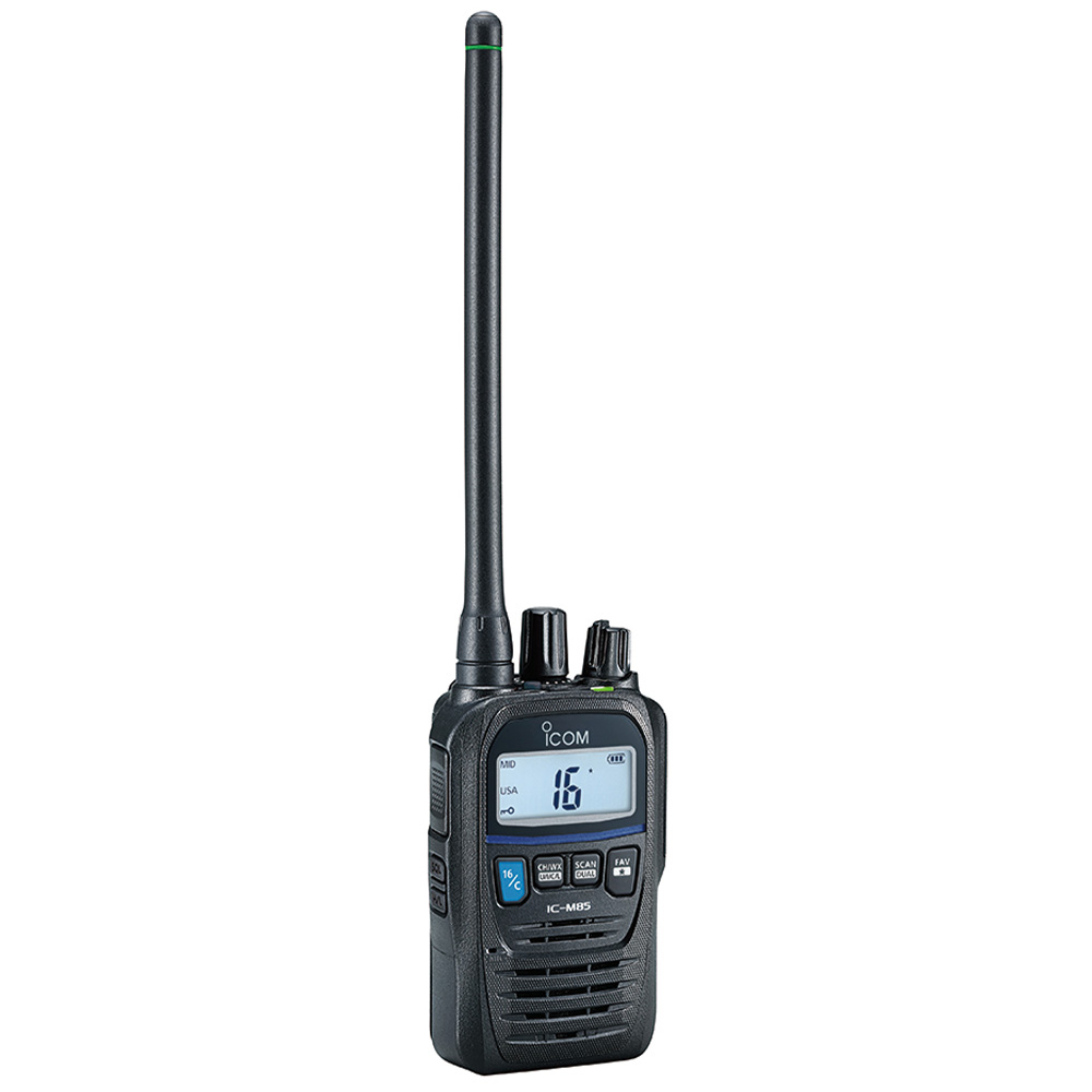 IC-M85UL Intrinsically Safe, Ultra Compact Handheld VHF Marine Radio w/ 5W Power Output