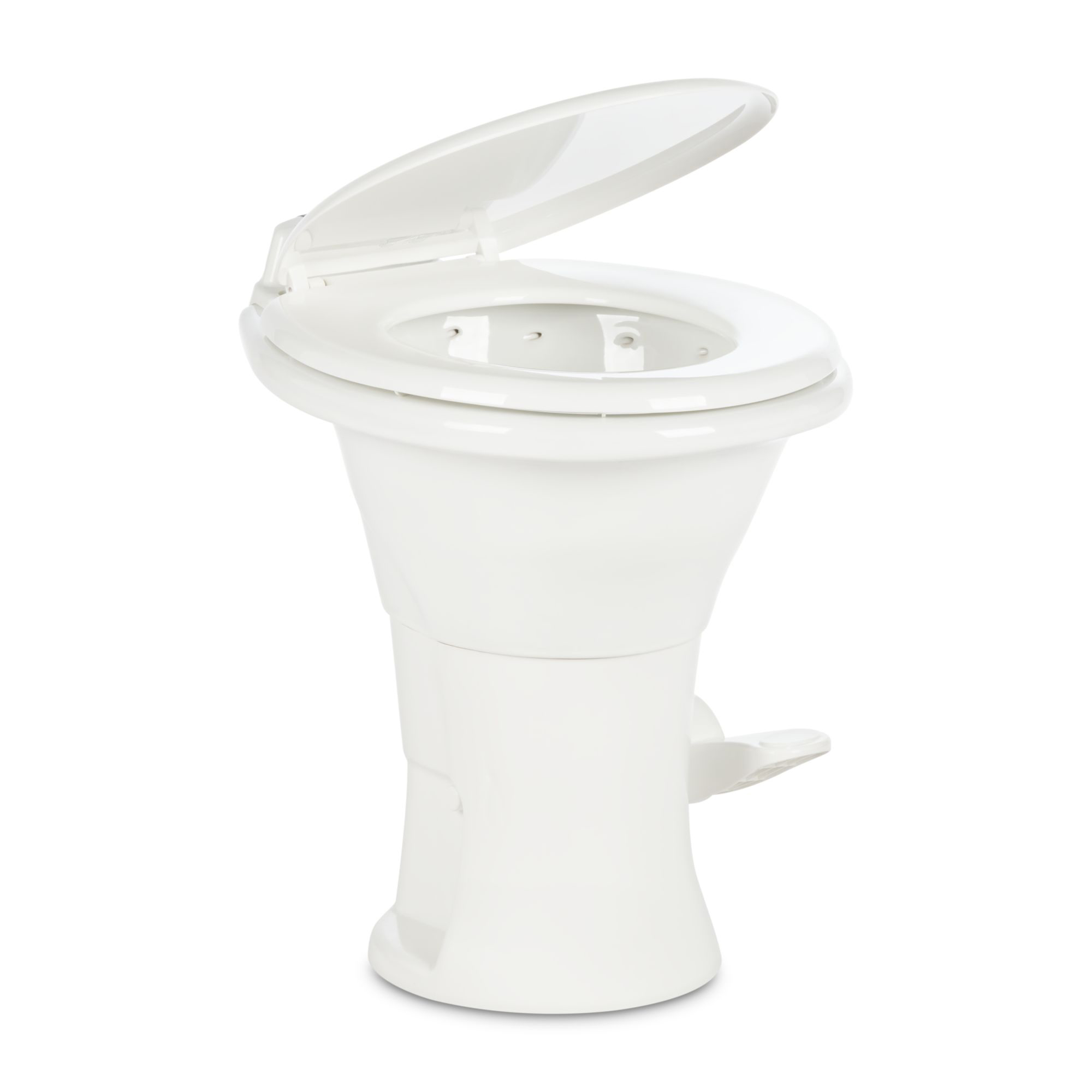 RecPro Standard 18" Height Ceramic RV Toilet - White Or Parchment, Optional Spray