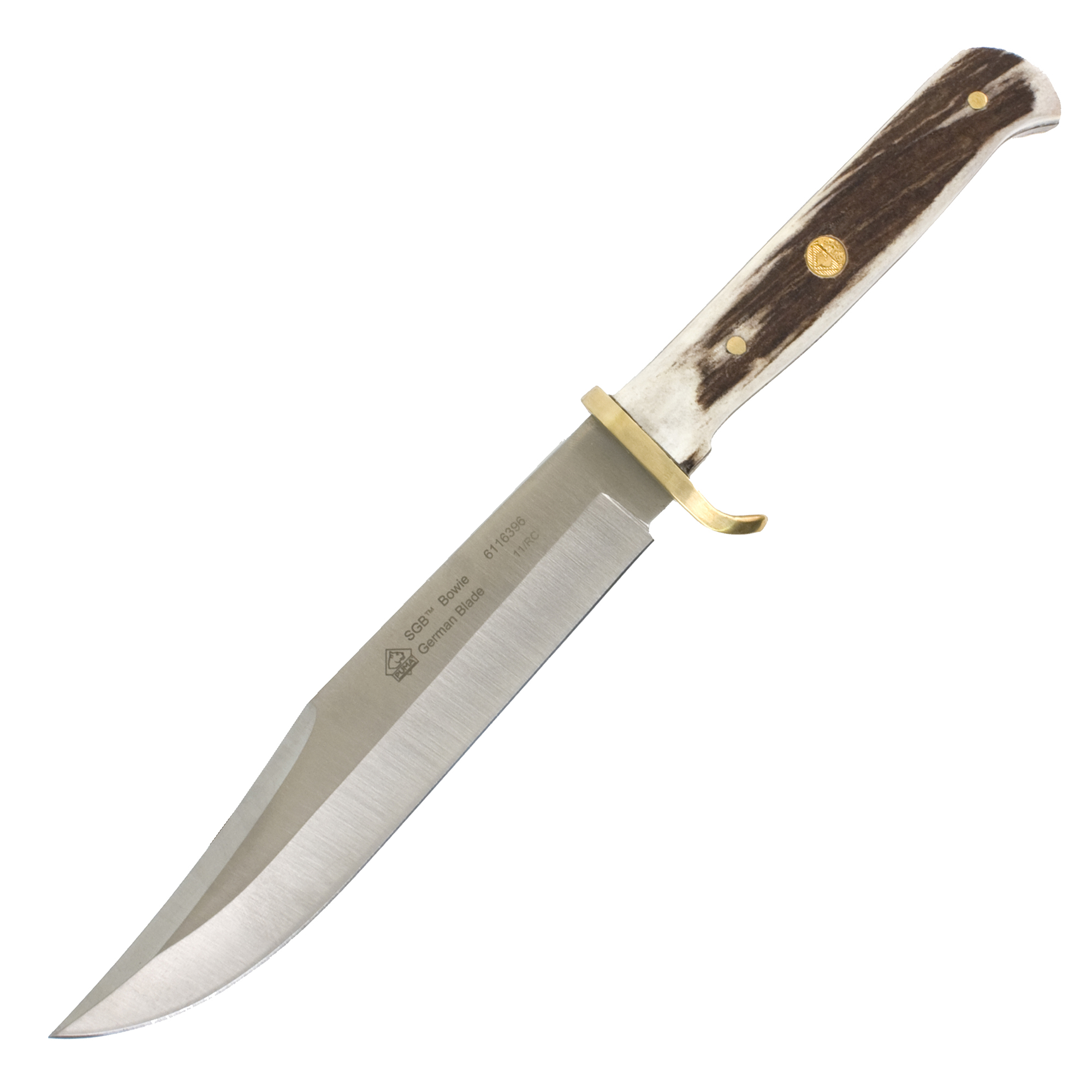 community vaccination Foreword Puma SGB Bowie Stag Handle Hunting Knife | Overton's