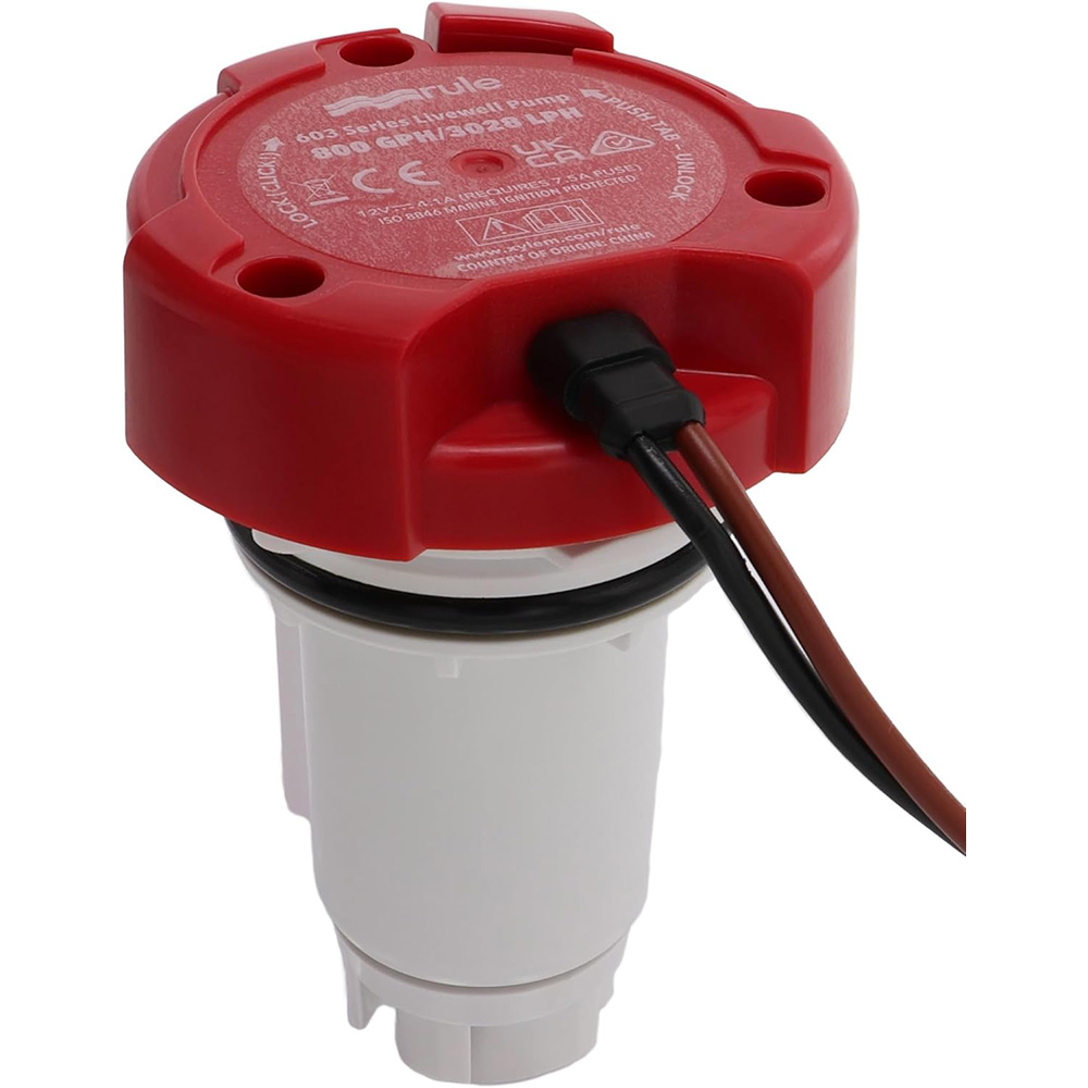 Rule 66DR Livewell Pump Replacement Motor, 800 GPH