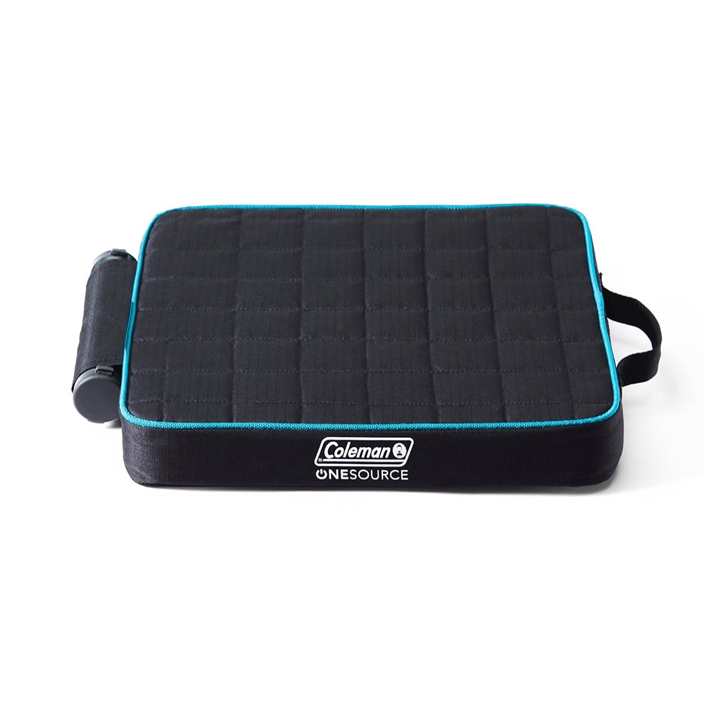 OneSource Heated Chair Pad & Rechargeable Battery in Black
