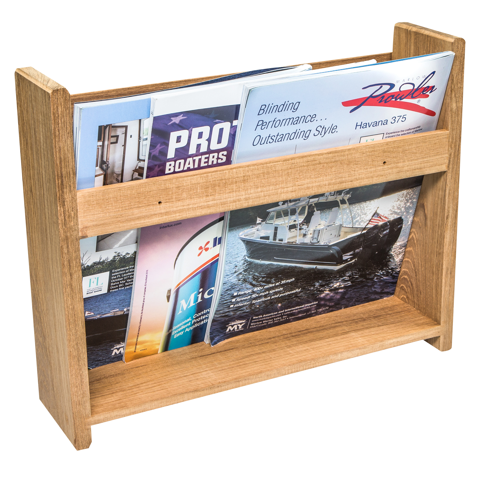 SeaForce Teak Magazine Rack