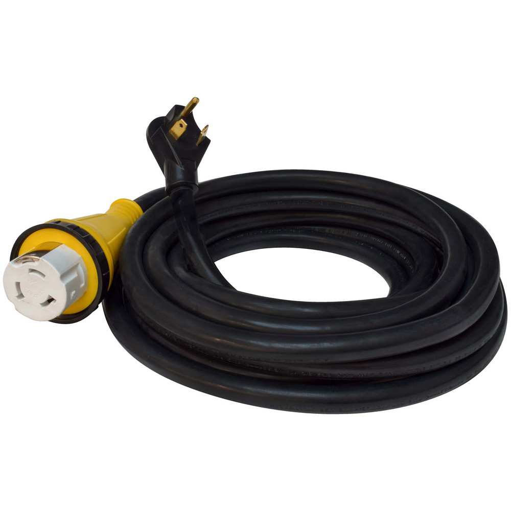 Mighty Cord 30 Amp Male to 50 Amp Female Detachable Adapter Cord, 25'