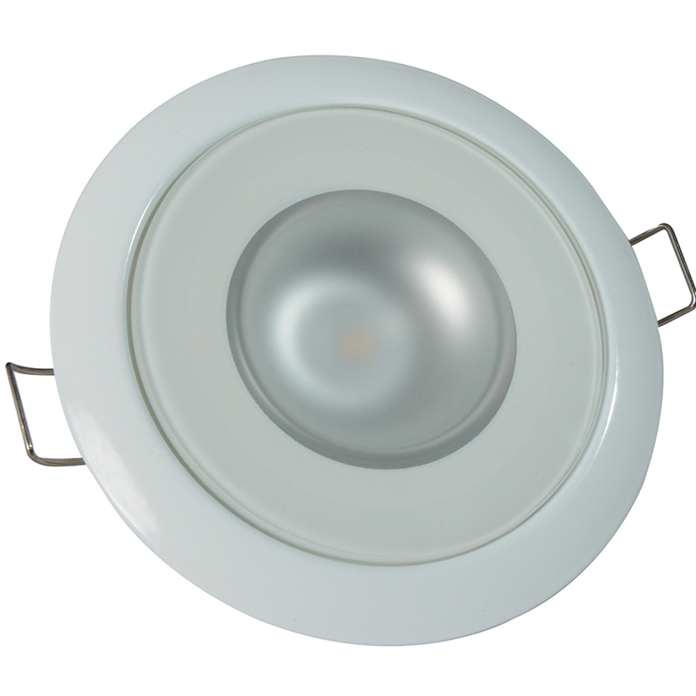 Mirage - Flush Mount Down Light - Glass Finish/White Bezel - White Non-Dimming
