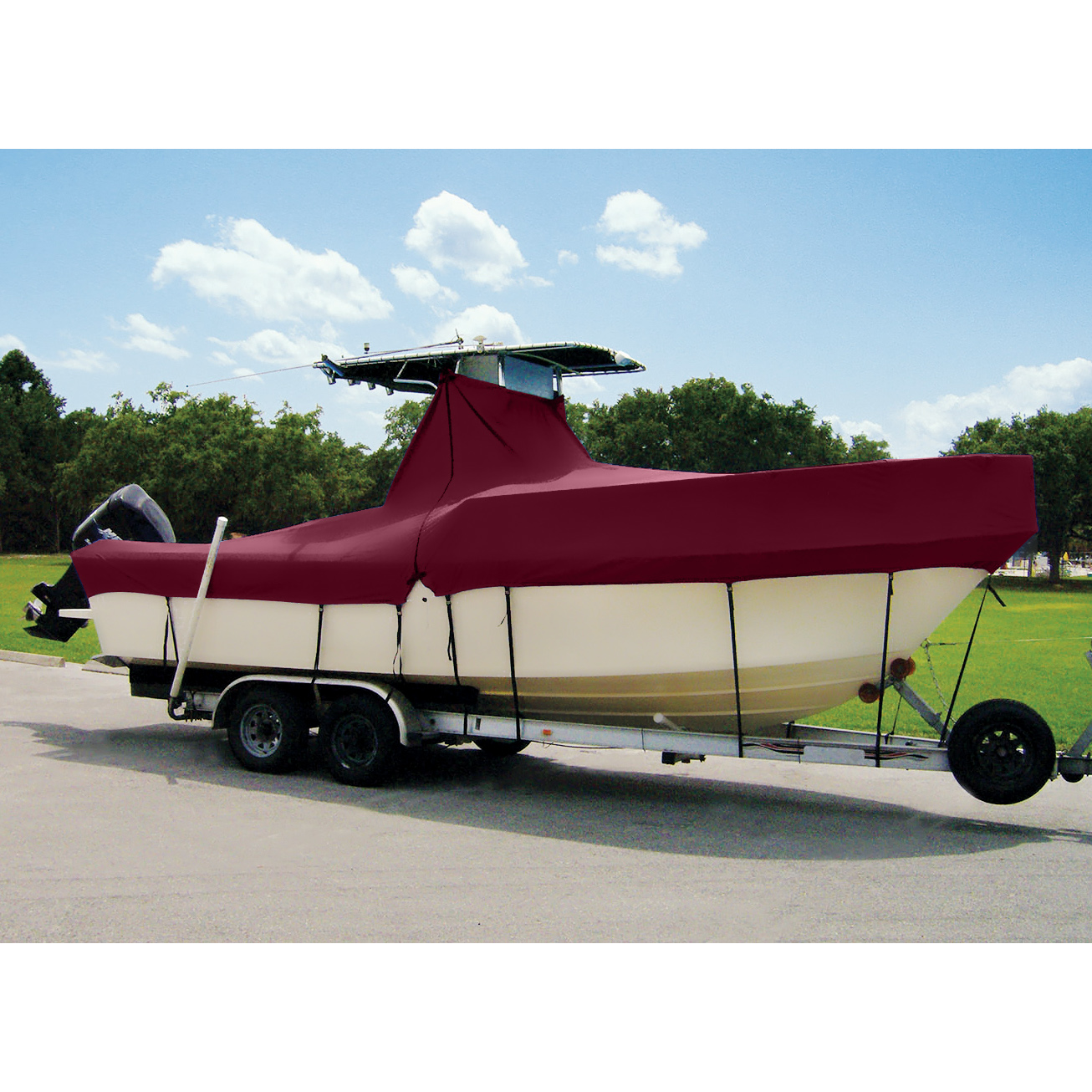 Taylor Made Cover For Boats With Fixed TTops and Bow Rails, 24'4" x