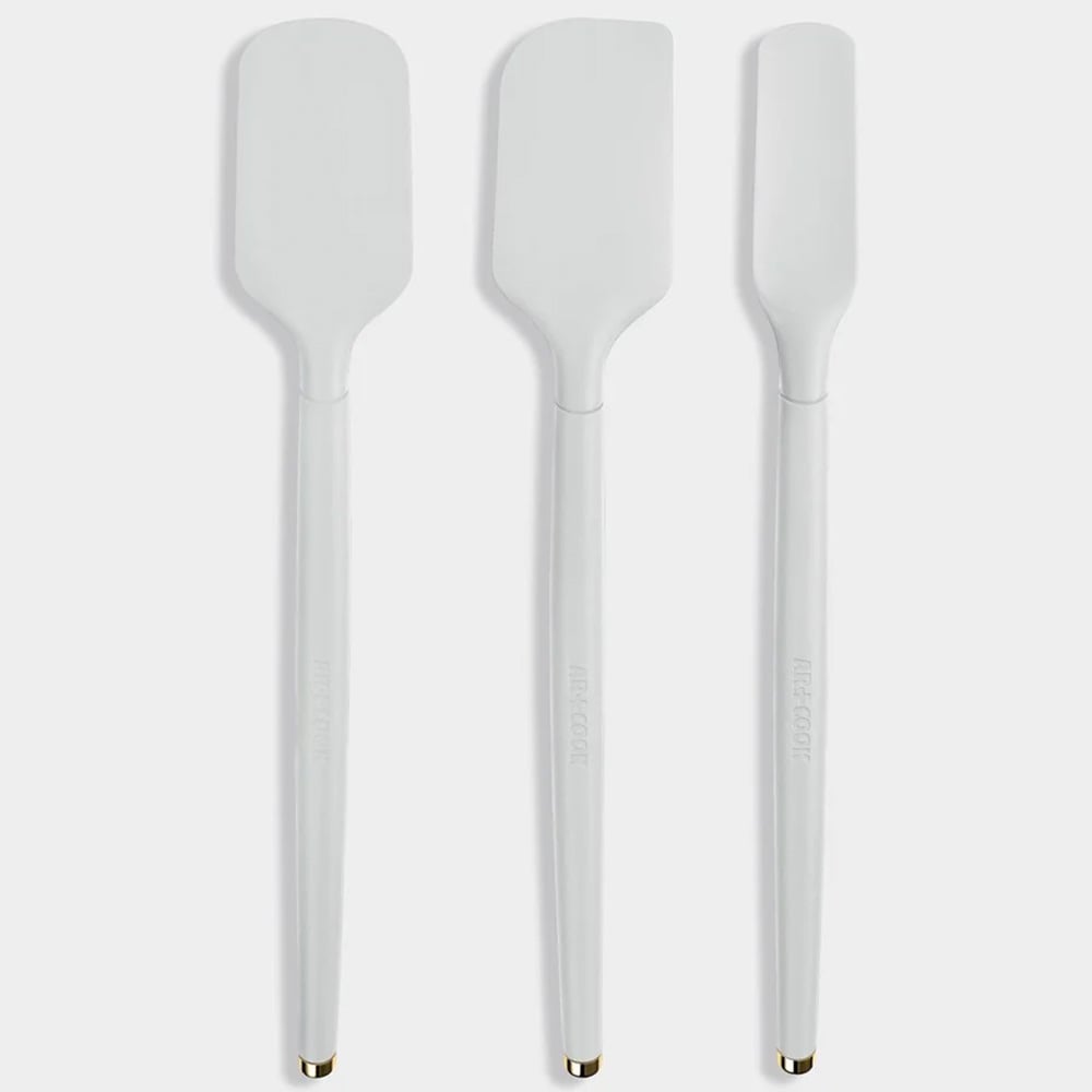 3 Piece Silicone Spatula Set in White