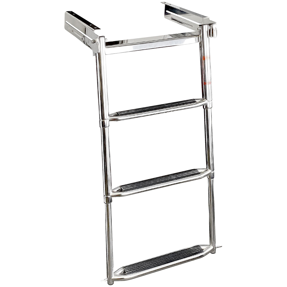 Telescopic 3-Step Swim Ladder - Stainless Steel display picture 1