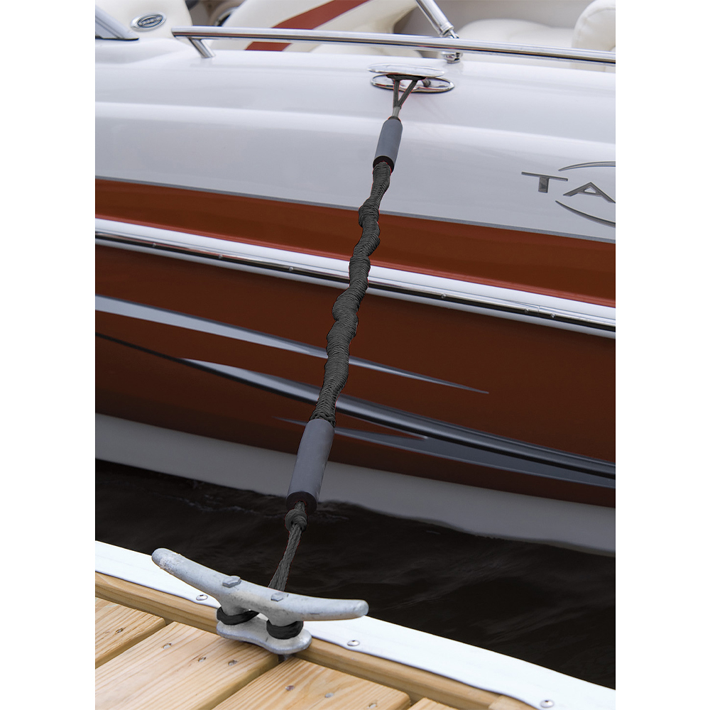 Dock Buddy Snubber Dock Line, 4' Black